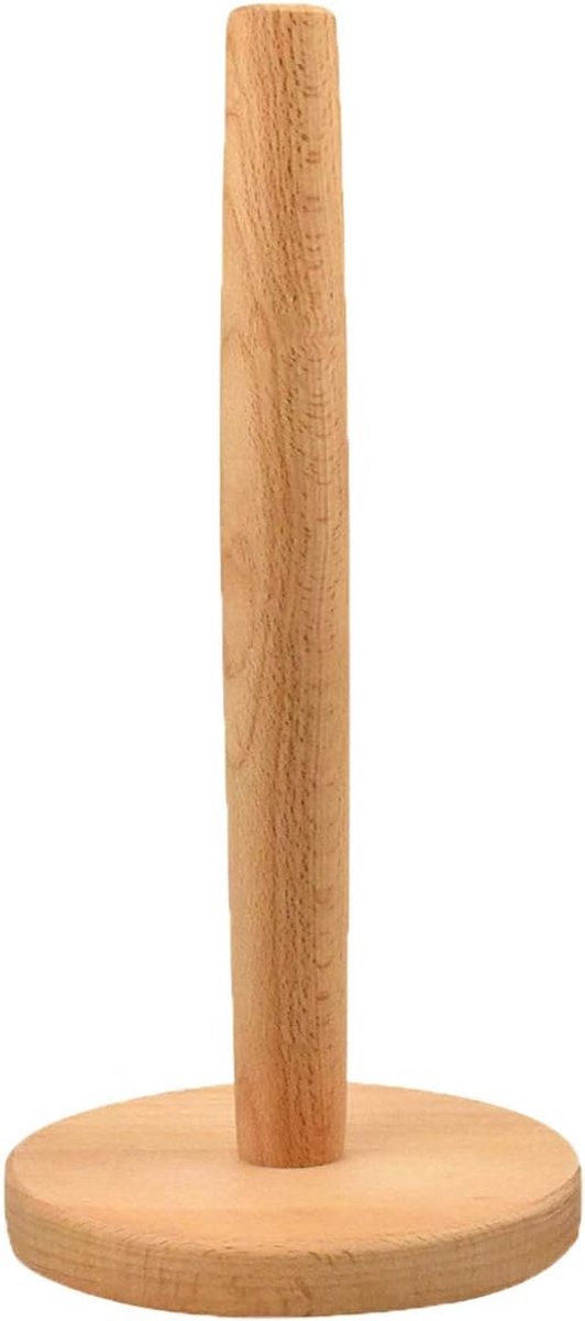 Papieren handdoekhouder voor keuken, antislip papierrolhouder hout,Vrijstaande keukenrolstandaard voor thuis, slaapkamer, badkamer