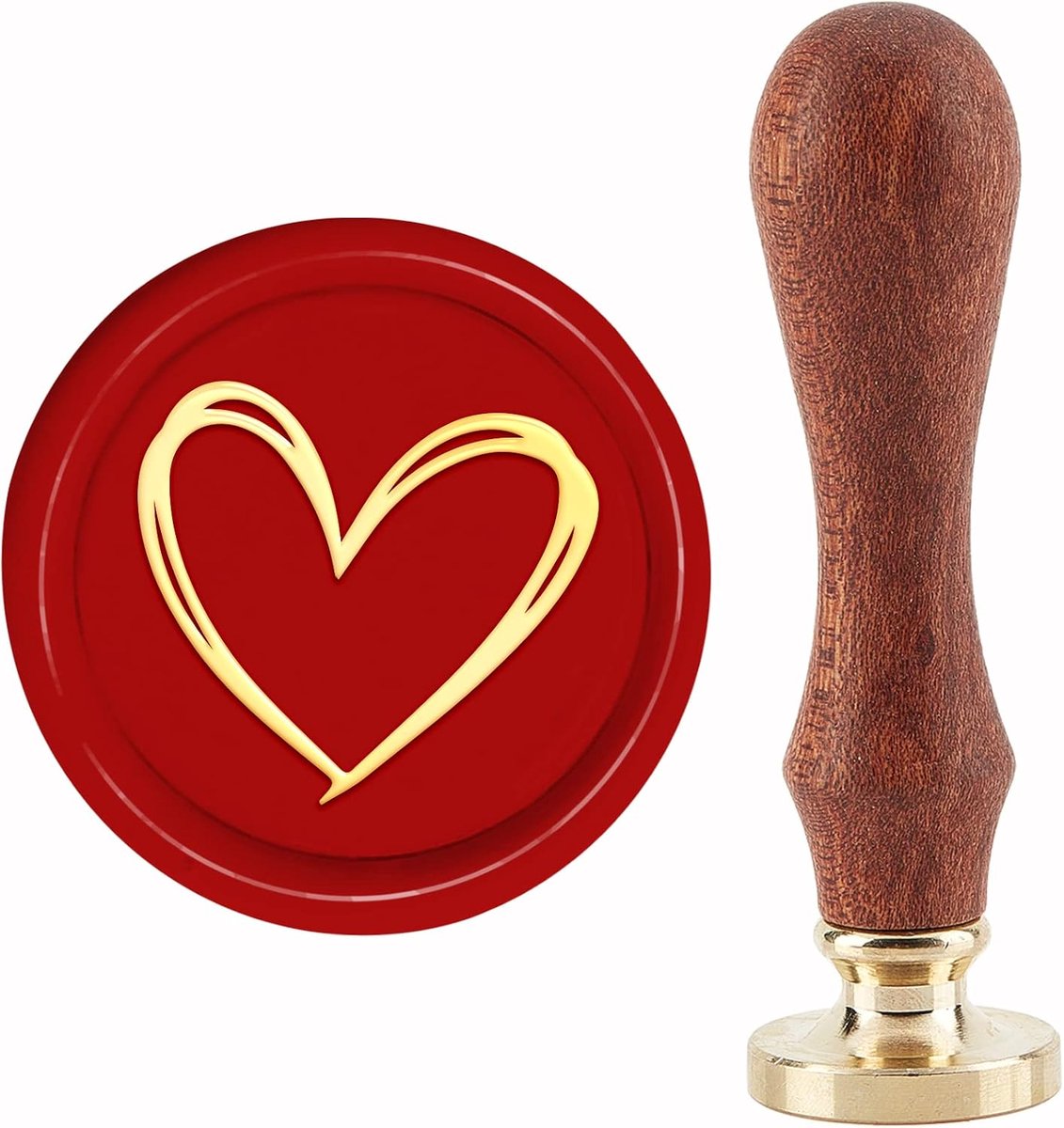 Liefde Wax Seal Stempel Bruiloft Afdichting Wax Stempel 30mm/1.18inch Verwijderbare Messing Hoofd Afdichting Stempel Met Houten Handvat Voor Verjaardag Bruiloft Uitnodigingen Kaarten Gift Wrap