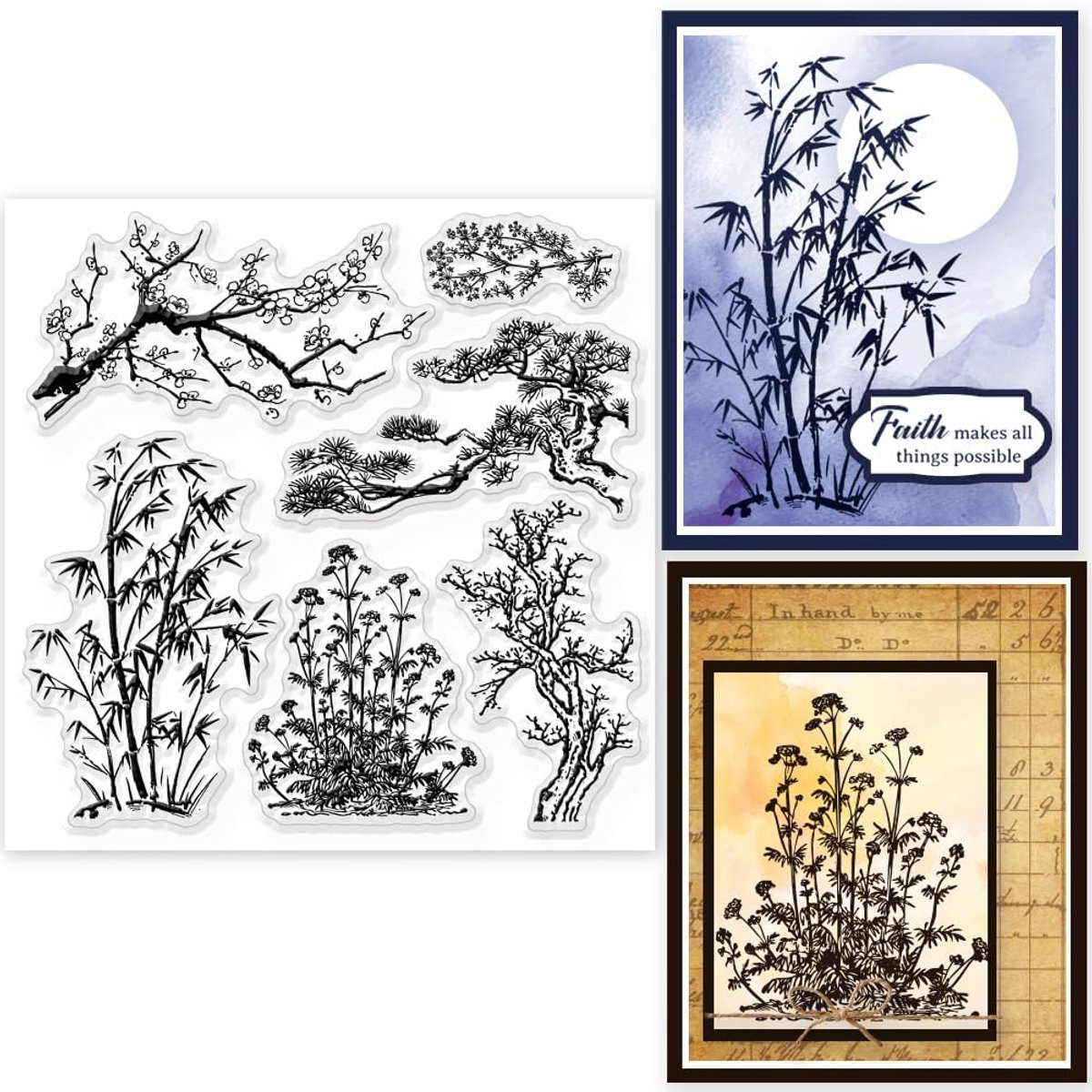 Plant Bamboe Pine Clear Stempel Voor Kaarten Maken, Fotoalbum Decor, Decoratie En DIY Scrapbooking - Siliconen Stempel