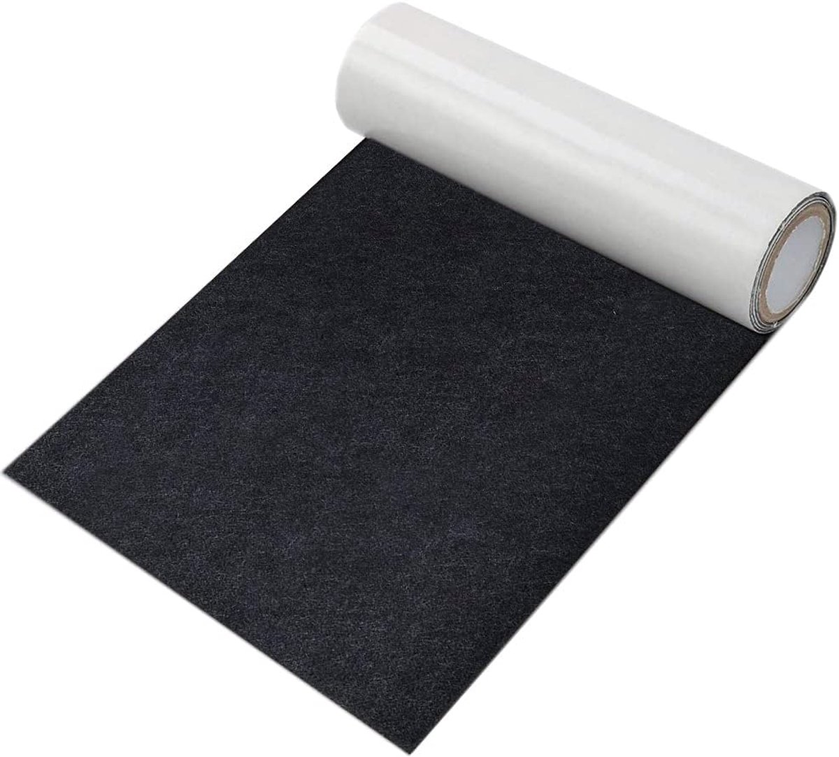 Vilt, zelfklevend, zwart, 20 x 200 cm, 2 mm dikke viltglijders, multifunctionele lijm voor Box Liner Cupmat, fotolijst, stoelpoten, tafelpoten, doe-het-zelf