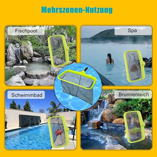 Schepnet Bodemschepnet/Diep Schepnet, Zwembadreinigingsbodemschepnet met versterkt kunststof frame voor zwembad, vijver, spa's, visvijver, waterpark — afbeelding 5