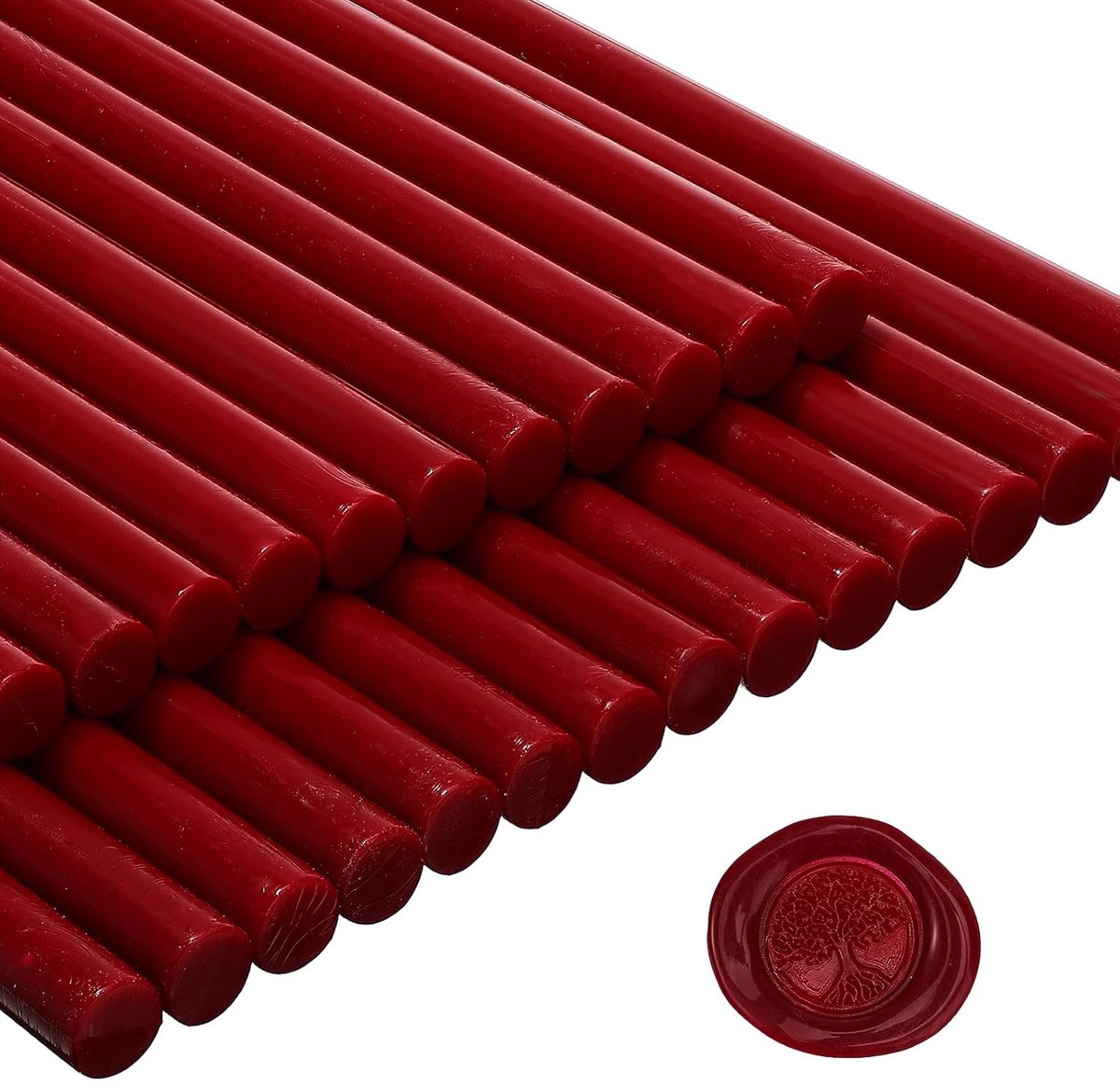 26 zegelwasstaafjes, lijmpistool voor bruiloftsuitnodigingen, kaartenenveloppen, slakkenpost, wijnpakketten, kerstcadeau (rode wijn)