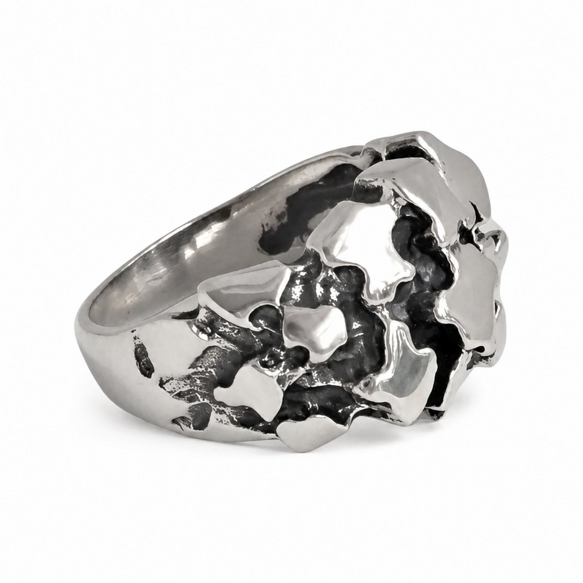 HAYAN ROCK-1 zilveren ring unisex - 925 zilver