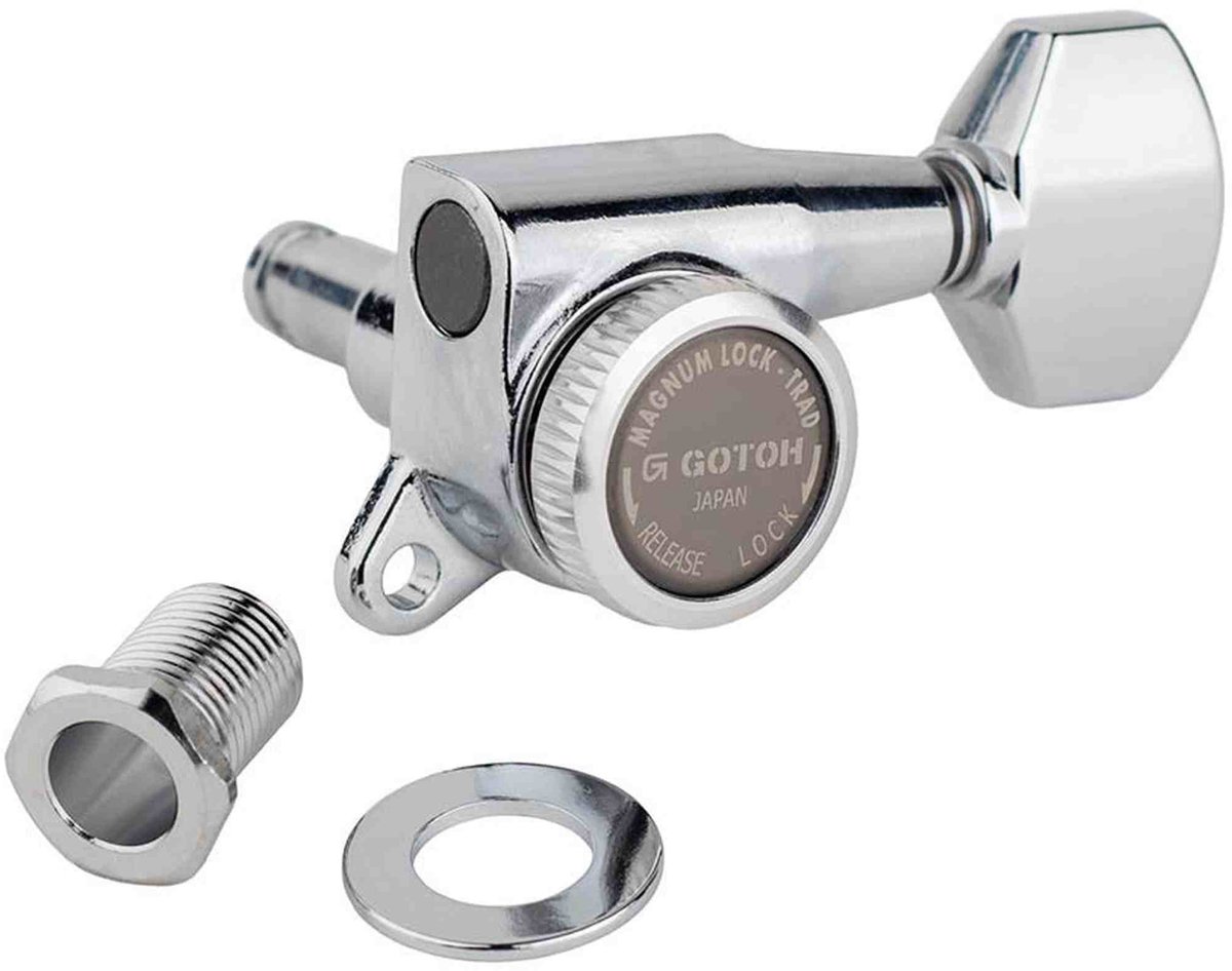 Gotoh GTH14088 SG381 stemmechanieken (posts 3xL 3xXL) met Magnum Lock Trad and 07 knoppen, 6L, chroom