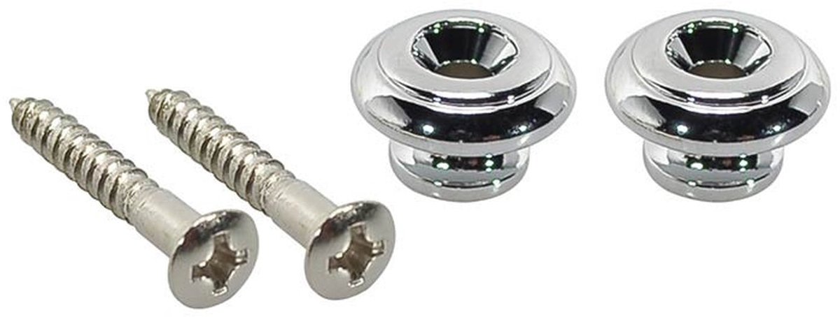 Boston EP-S-C Chroom Metalen Strap Buttons 15mm - 2-Pack