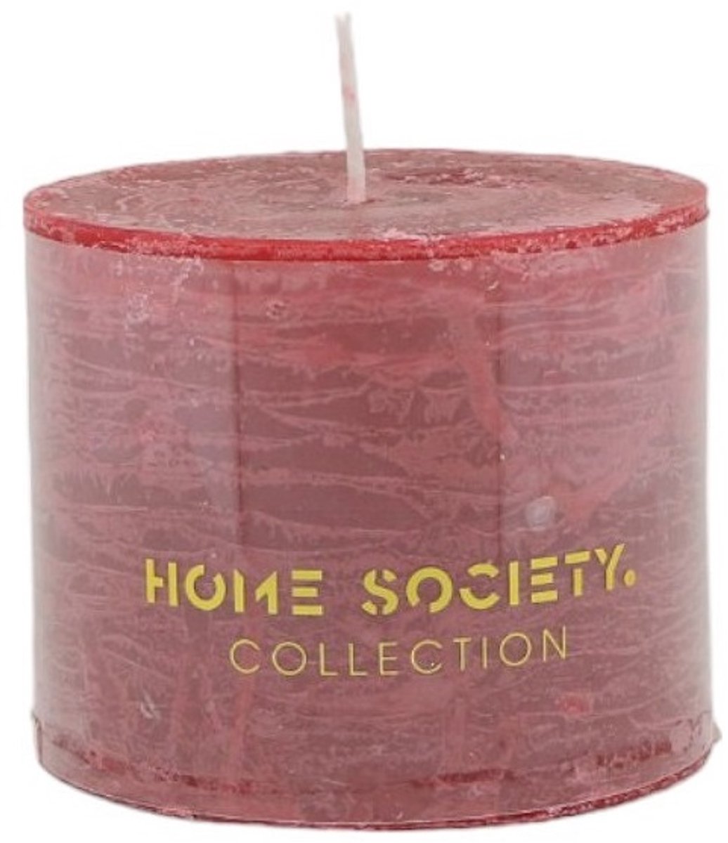 Home Society - rustieke kaars - Rood - kaarsen - rustieke kaarsen