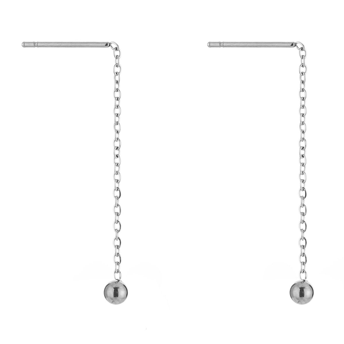 Michelle Bijou Oorbellen Ketting Balletje zilver