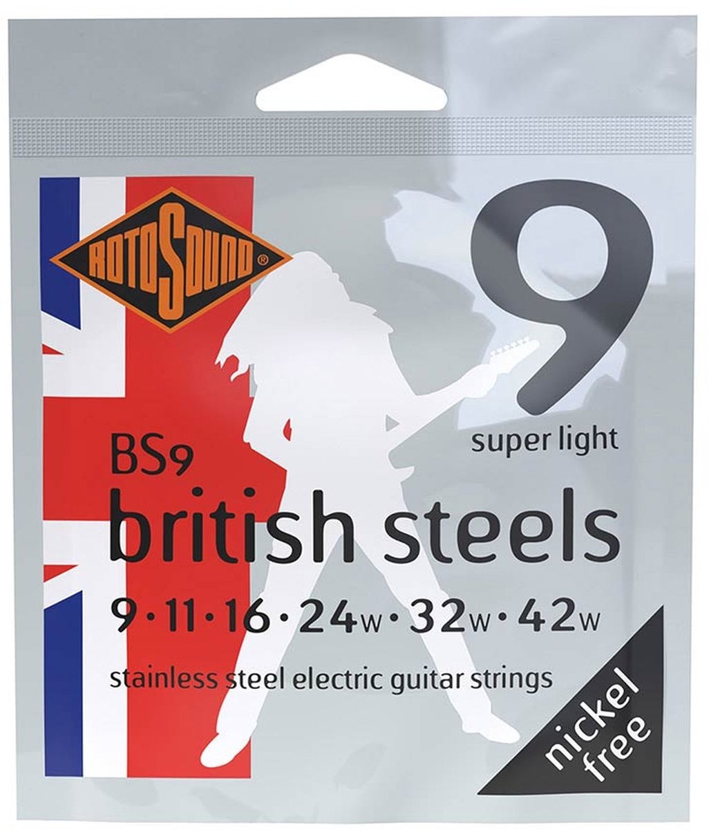 Rotosound BS9 British Steels Snarenset Elektrische Gitaar 9-42