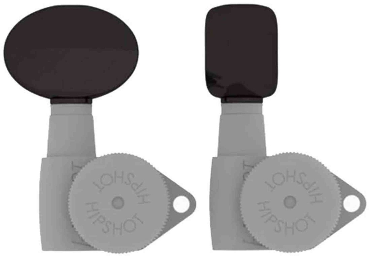 Hipshot HS6B1BBBB Big Butter Bean Stemknop voor Gitaarmechaniek Black, per stuk