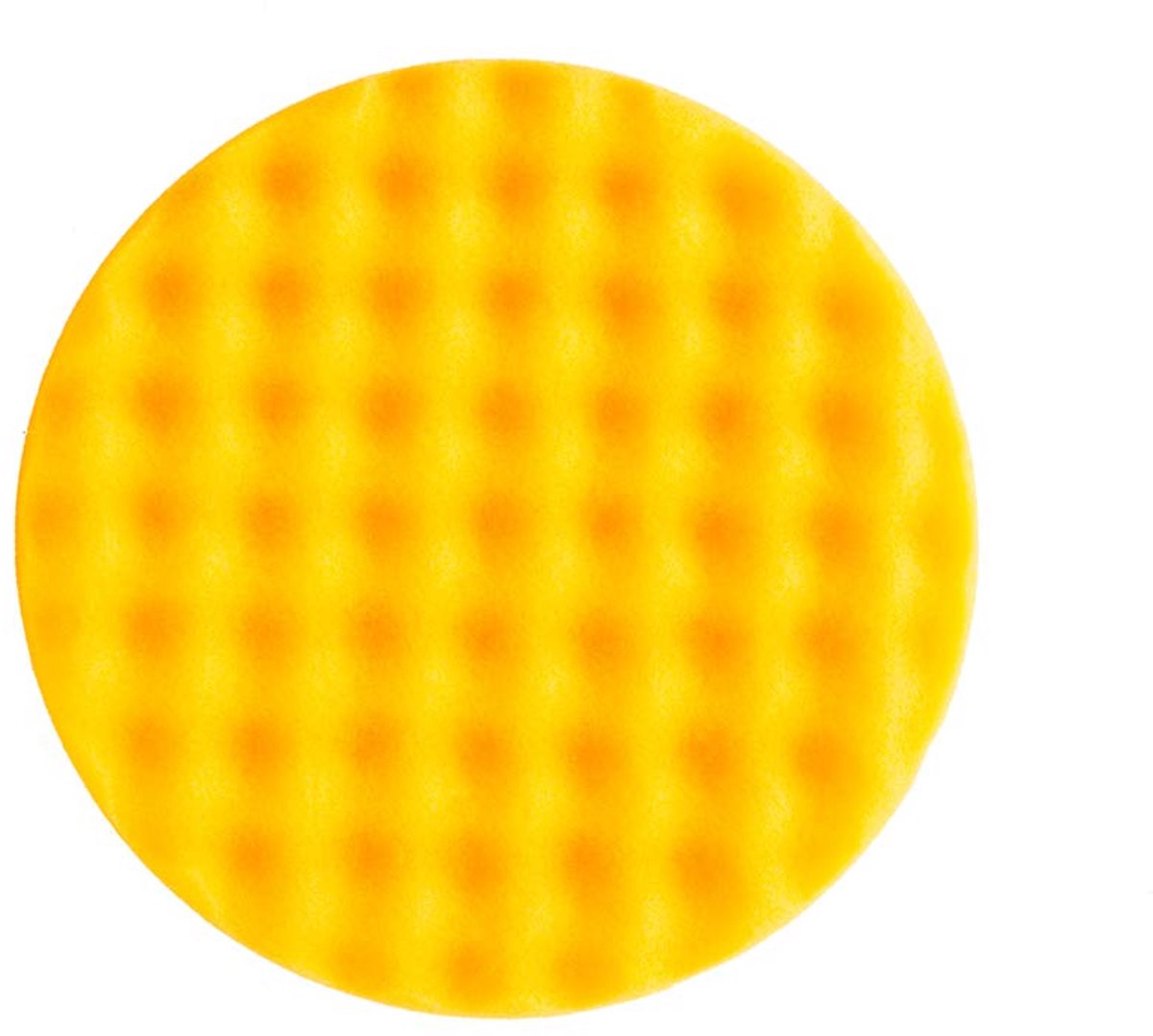 polijstsponsschuim Ø150mm x 25mm / geel gewafeld/voor afwerking en polijstwerkzaamheden/voor Polarshine polijstmiddelen / 1-pack