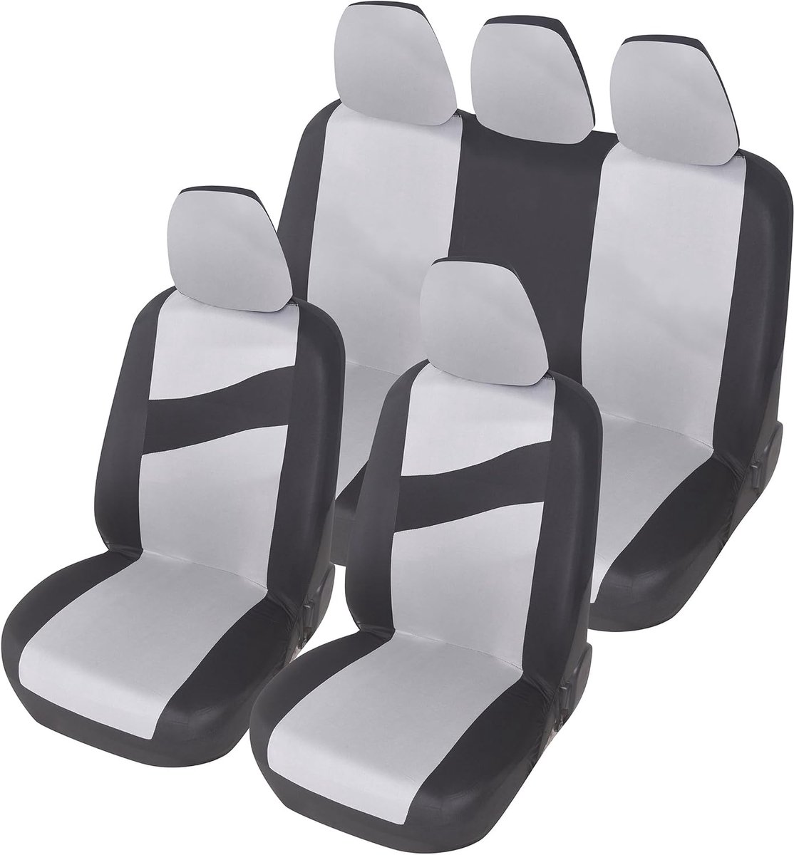 Accessori Lupex - Universele autostoelhoezen LS08 | Kleur Grijs | Set Voor en achter | Polyester | Geen Suv