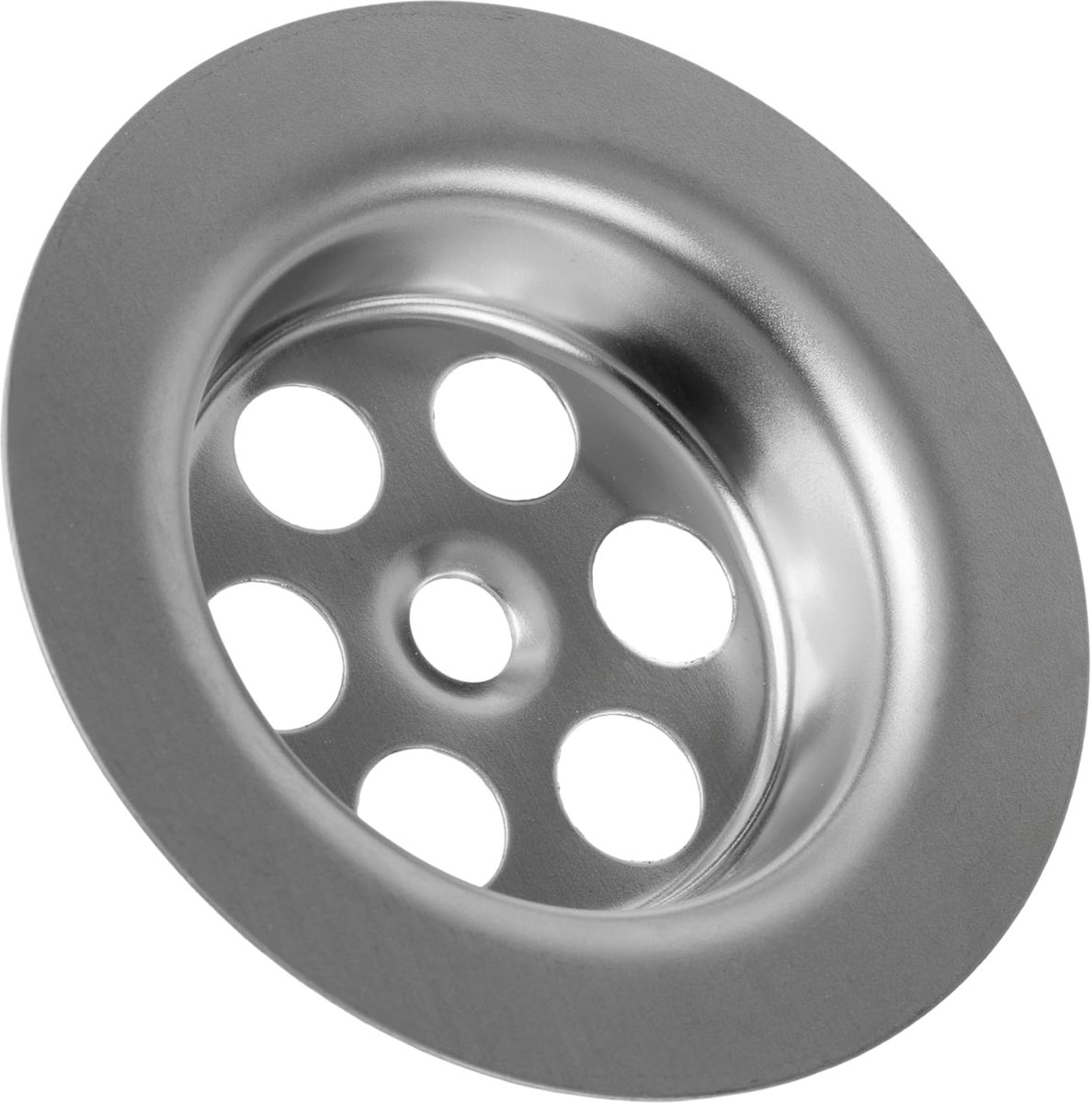 afsluiter bovenkant voor gootsteenafvoerset, Ø 70 mm, voor 1 1/2 inch afvoersets, RVS201 roestvrij staal, zilver, afsluiter bovenkant, reserveonderdeel voor gootsteenafsluiter
