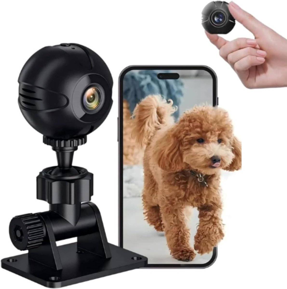 Draadloos Buiten Binnen, 1080P HD Wifi-camera Bewakingscamera, Nachtzicht Binnencamera Opladen Via USB Waterdichte Buitencamera Bewegingsdetectie