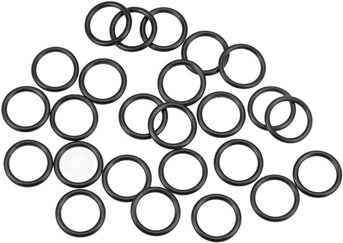 sourcing map Nitril Rubber Torische pakkingen 20 mm OD 15 mm ID 2,5 mm Breedte Metril Nitril Rubber Afdichting Set van 25