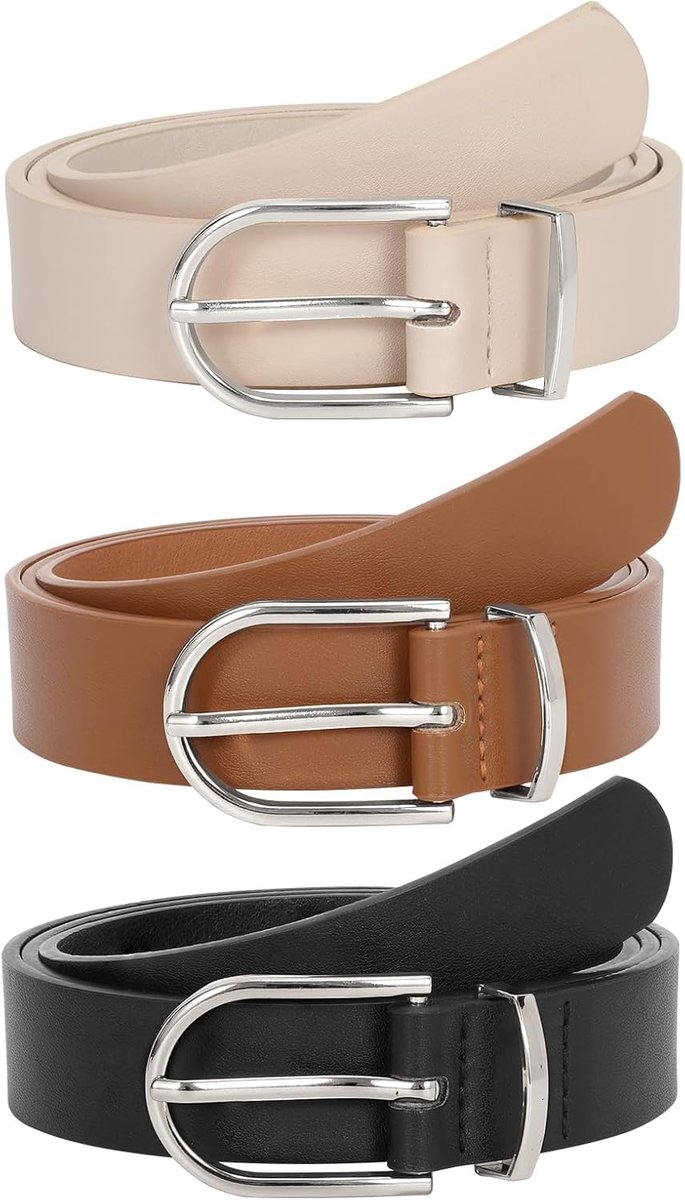Leren Riem voor Dames - Stijlvolle Gesp, Hoogwaardige Vintage en Modieus Design - Uitstekend voor Jeans, Jeansbroek, Shorts