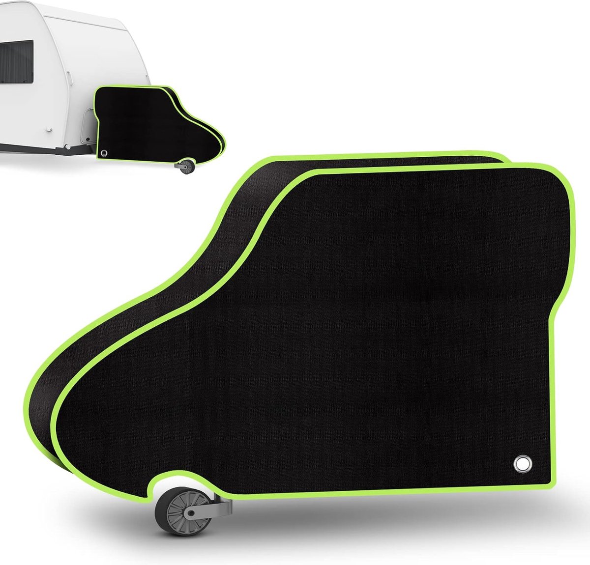Afdekking voor trekhaak, dissel-afdekking voor aanhanger, caravan, universeel, zwart