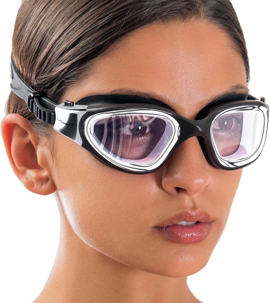 Zwembril DX — Breed Zicht, UV Bescherming, Anti-Condens, Lekvrij, Geschikt voor Binnen- en Buitenverlichting — met Aanpasbare Siliconen Band voor Volwassenen, Mannen, Vrouwen en Jeugd