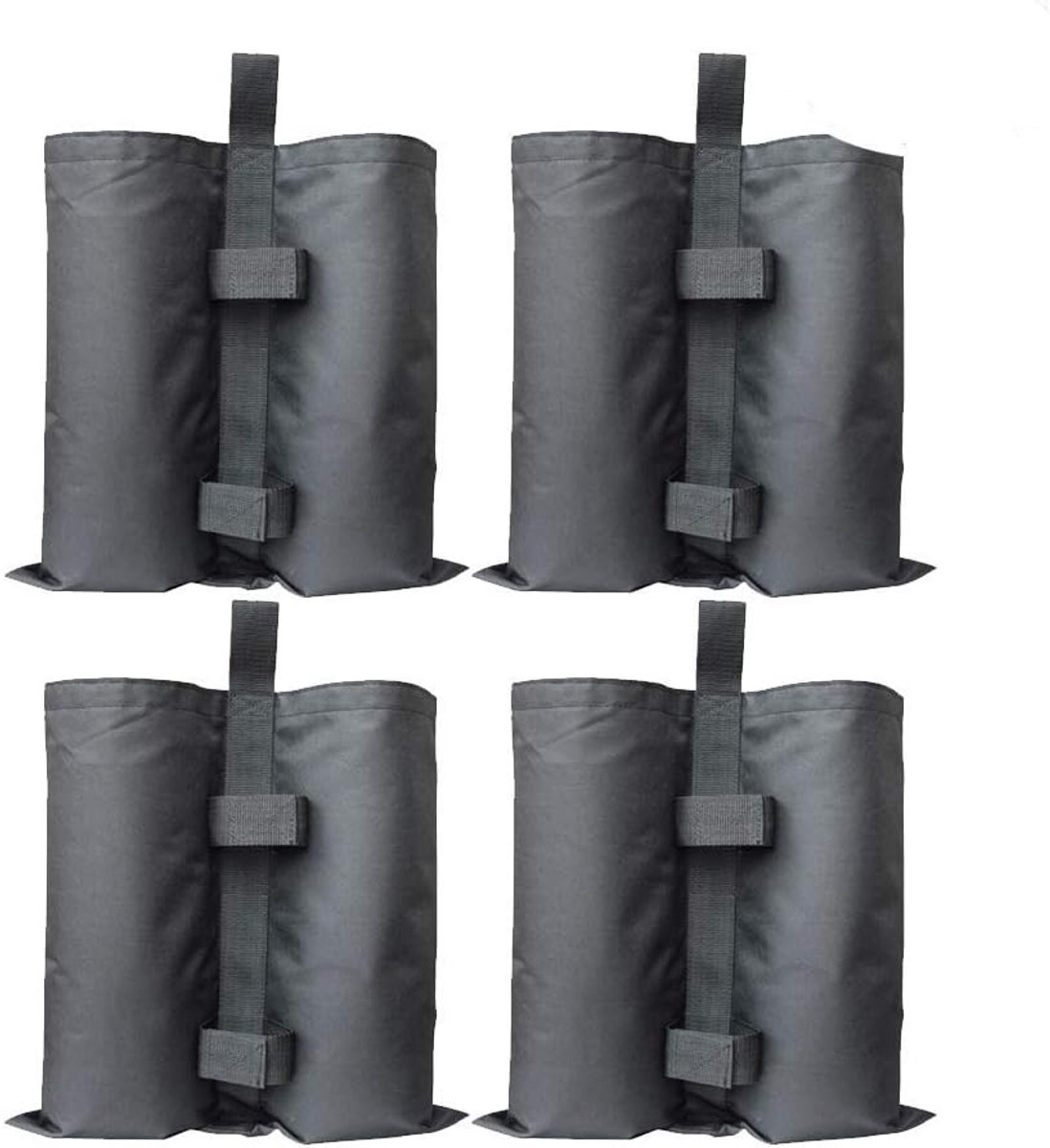 4-pack tuinhuisje zandgewichten, industriële kwaliteit, heavy-duty, dubbel gestikte zandgewichtzakken, pootgewichten voor opklapbare luifel, tent, parasols, paraplu, trampolines, verzwaarde
