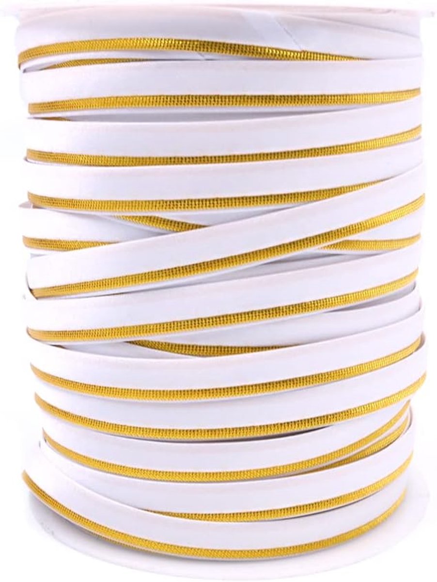 Biaisband podiumkostuums kleding gewaden rand strip satijnen lint voor cosplay naaien DIY Cheongsam-wit geel