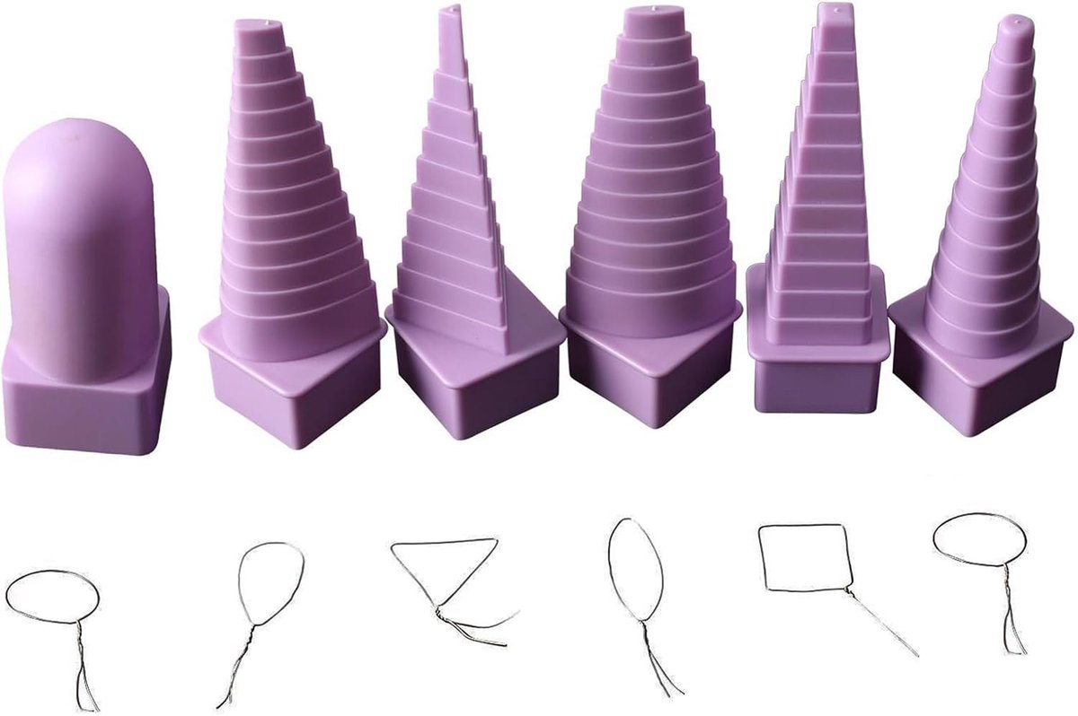 6 stuks vormspindels, sieradengauge, voor het zelf maken van draad sieraden, draaddesign, sieradenstok, draadsieraden knutselen, sieraden van aluminiumdraad zelf maken