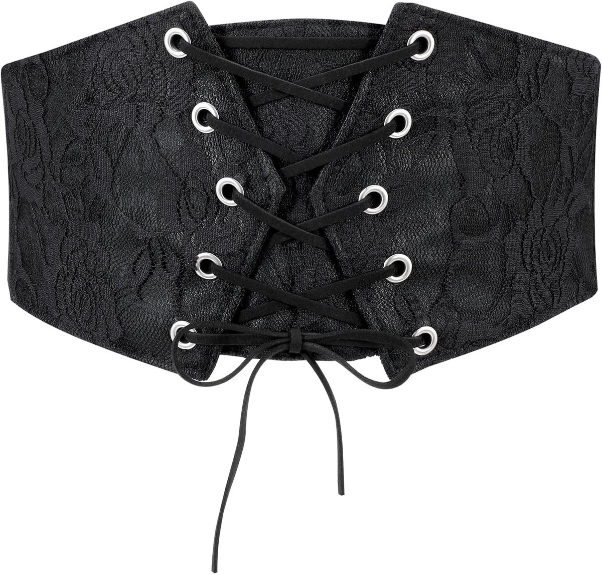 Dames elastische brede taille riem vetersluiting wesp korset riem voor jurk