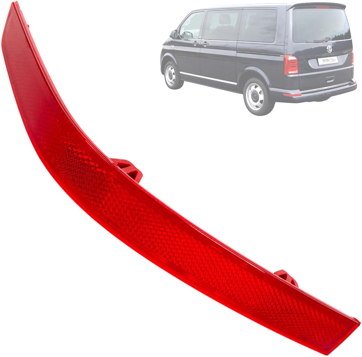 Bumper Reflector, Reflector Catadioptrisch, Reflector Rood Achterbumper, Linkerzijde Compatibel met VW Transporter T6 Multivan Caravelle (2016-2020) 7E0945105D
