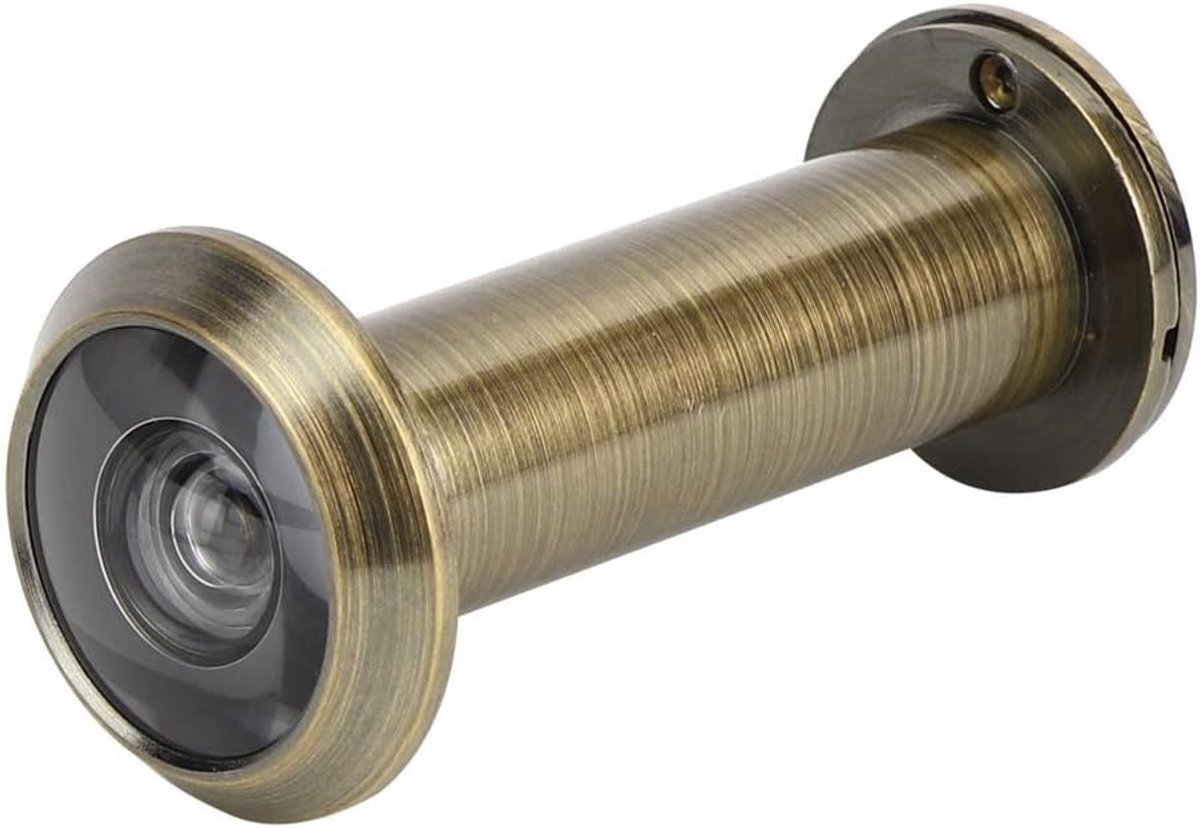 220 Graden Veiligheid Deurkijker, Anti-Diefstal 220 Graden Kijkhoek Veiligheid Deurkijker met Achterkant voor Thuisgebruik (16mm- Bronskleur)