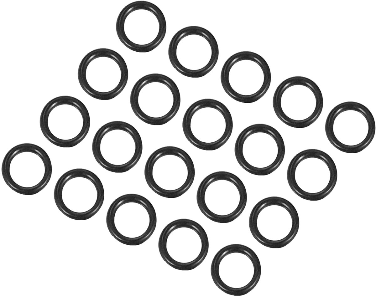 6 mm x 4 mm x 1 mm nitril rubberen afdichtingen x 20 stuks ronde afdichting voor waterkraan loodgieterswerk reparatie afdichting verbinding [zwart]