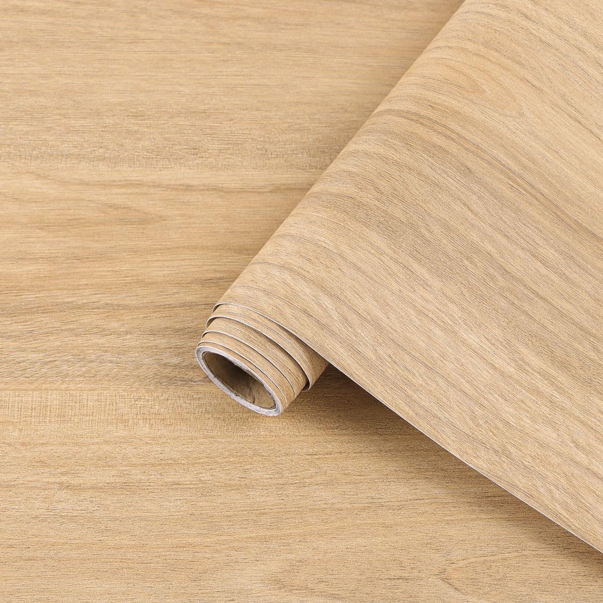 Behang, Natuurlijke Houtnerf Contactpapier Rustiek Zelfklevend Verwijderbaar Waterdicht Vinyl Behang voor Meubels Keuken, Eiken, 40W x 310L cm