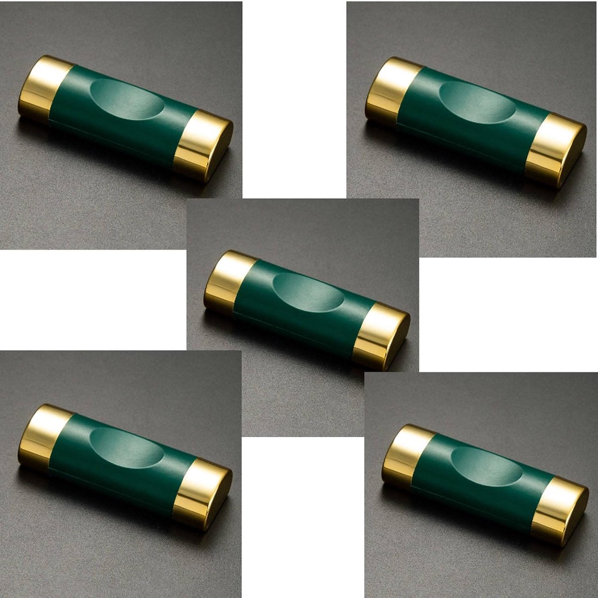 Eetstokjes Set, herbruikbare Japanse klassieke stijl, Professionele high-end, Donkergroen, licht antislip bestek, Weerstand op hoge temperatuur, waarde cadeauset (5 paar ）