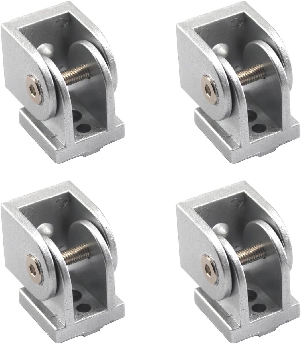 4 stuks 3030 zinklegering & aluminium draagarmen, mat zwart, geverfd, oppervlaktemontage