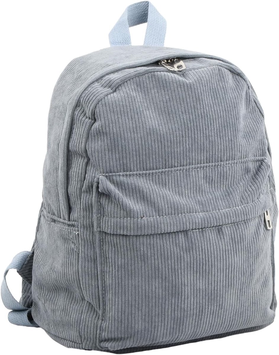 geribbelde fluwelen rugzak, casual rugzak voor dames, lichte schoolrugzak voor reizen, werk, school, zaken, sport