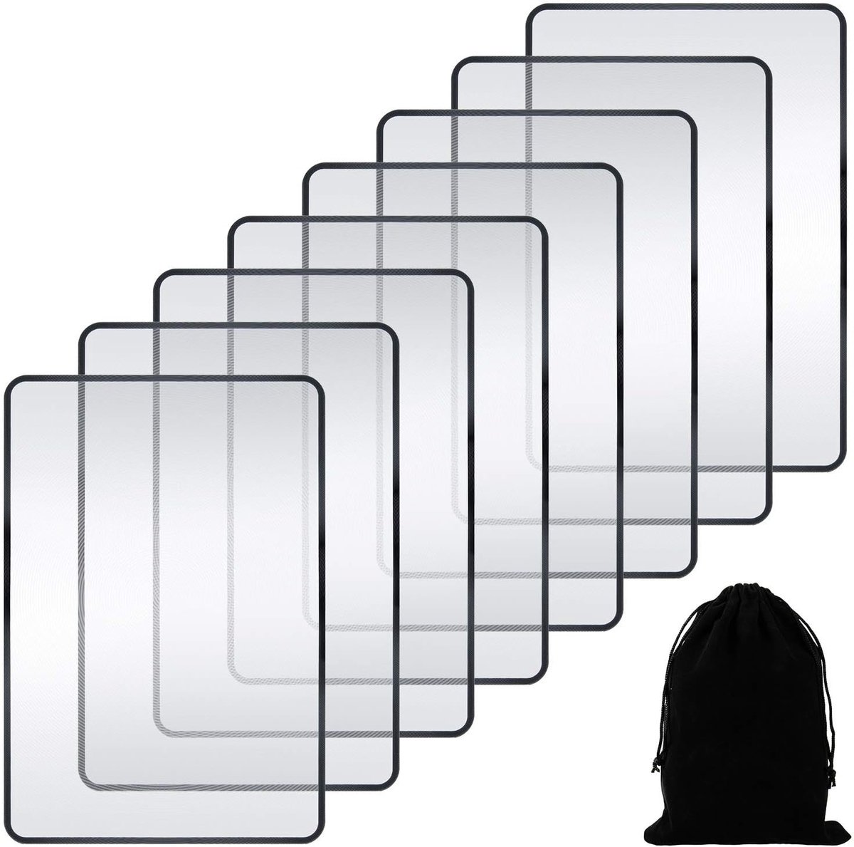 vergrootglas 3x vergrootglas voor het lezen van 7 x 4,7 inch vergrootglas kant vergrootglas voor ouderen en mensen met een visuele beperking lezen kleine patronen, kaarten en boeken (8 stuks)