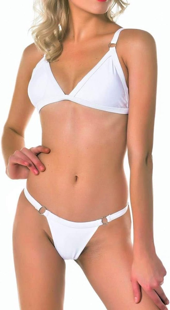 Dames klassieke eenkleurige badmode bikini set Braziliaanse bikini-tangen push up gewatteerde badkleding