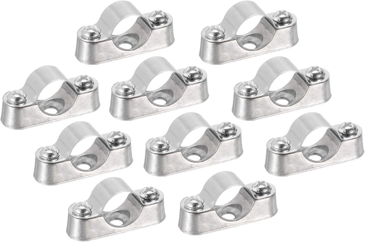 sourcing map Buishouders, buishouder, klem voor 5/8 inch (16 mm) buis, wandmontage, plafondmontage, stijve buisklemmen voor metaal, pvc, buis, 10 stuks