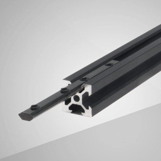 lijn connector 3.9 "gezamenlijke beugel met M5 schroef voor 0.25" sleuf 2020 serie aluminium extrusieprofiel, 10 stks/pak (zwart-rechte beugel-20serie) — afbeelding 5