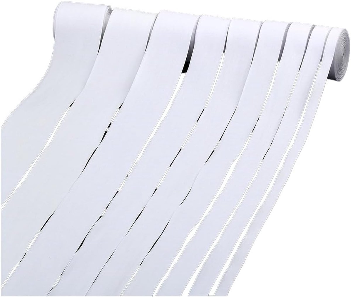 naadband, 100% katoen, 10 m, katoenen weefsel van canvasbinding, tape, lint, decoratieve band voor doe-het-zelf handwerk, naaien, kledingaccessoires, wit, 30 mm