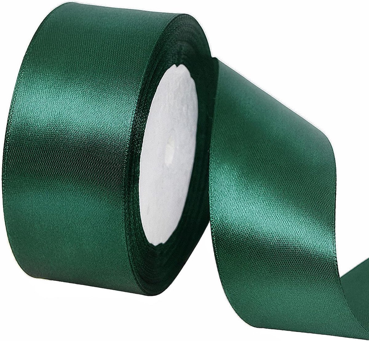 Lint Donkergroen 40mm,22 Meters Satijnen Linten, Decoratie Zijden Linten, Cadeaulint, Autolint,Stoffen Linten van Zijde en Satijn, voor Bruiloft, Feest, Verjaardag,Valentijn Party