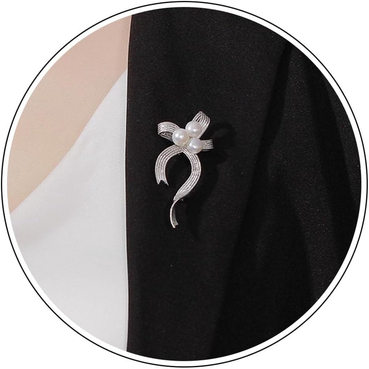 strik broche pin mode parel band broche grote parel strik revers pin vintage metalen band korset broche sjaal veiligheidsspeld Kerstmis sieraden voor vrouwen en meisjes