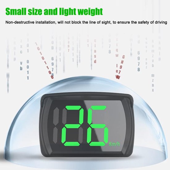 Intelligente GPS HUD Snelheidsmeter,Auto HUD Headup Display KM/H MPH met LED Grote Politie Display voor Auto Truck SUV Motorfiets — afbeelding 3