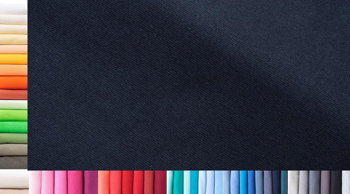 XXL per meter, dubbel: 75 cm breed, eenvoudig: 150 cm breed, kleur: 44 donkerblauw, 1 m lang, 96% katoen, 4% elastaan, meer dan 50 kleuren naar keuze, jersey, 1buy3