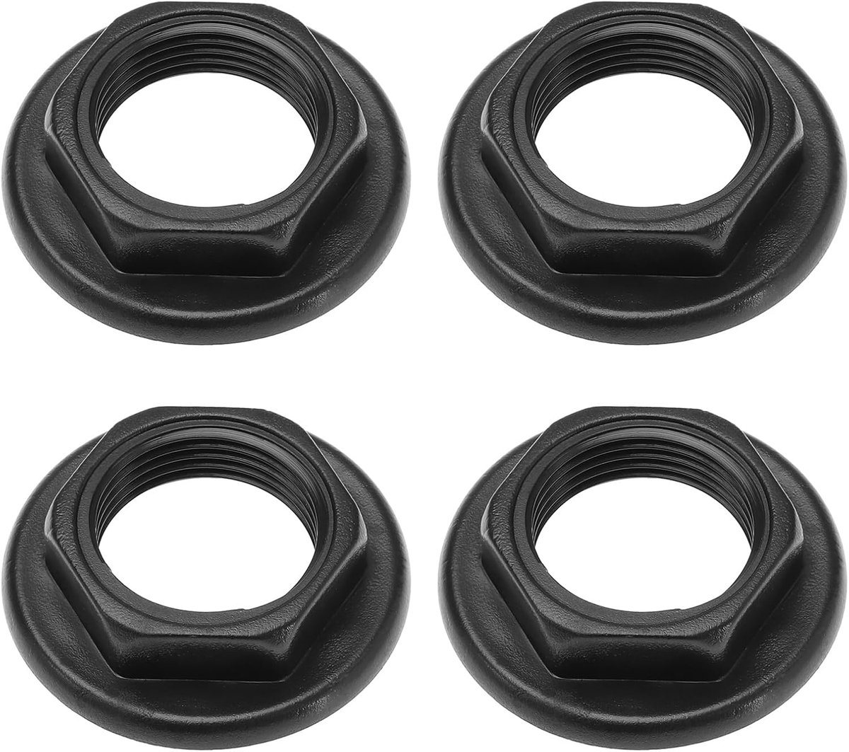 4 stuks Spoelbak Achtermoer 3/4 inch BSP Plastic Achterkant Wastafelkranen Accessoires Badkamer Mixers Ronde Flens Moeren Achterkant Huishoudelijk Gereedschap Zwart