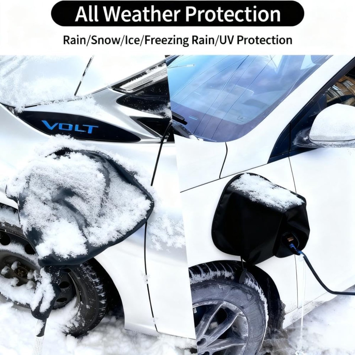 EV Oplader Plug Poort Cover, Waterdichte Outdoor Elektrische Auto Oplaadaccessoire Waterdichte Cover Zon Stofbescherming Magnetische Bevestiging voor Elektrische Auto