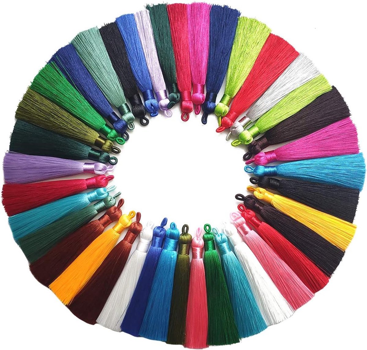 Kwastjes 90 mm zijden kwastjes 20 kleuren met lussen voor oorbel sieraden maken doe-het-zelf bladwijzer souvenir - hangend ornament