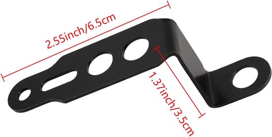 motorfiets houder, koplamp verlenging, achteruitkijkspiegel houder voor off-road fiets vrachtwagen, 2 stuks zwart — afbeelding 5