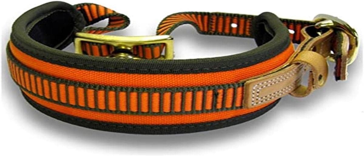 Hondenhalsband lasnack, oranje-olijf, S, 011100021