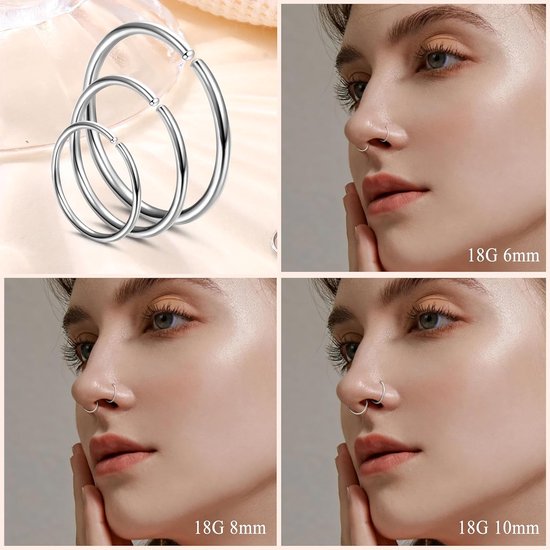 36 stuks, 18 g, 20 g, neuspiercing, chirurgisch staal, neuspiercing, opaal, zirkonia, neuspiercing, neuspiercing, sieraden voor vrouwen en mannen — afbeelding 2