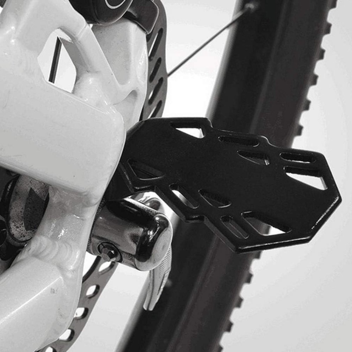 Passagier Voetsteunen Fiets Voetsteunen Zwart Ijzer 2 Stuks Berg Terrein Fiets Ijzer Achter Pedaal Voetsteunen Anti Slip Voetsteun Met 5Mm Gat