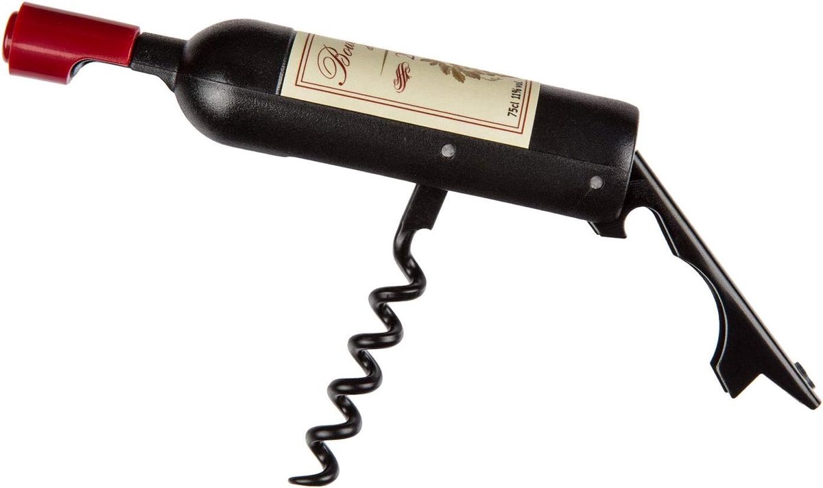 Wijnflesopener 2 in 1 - Mini formaat - Magnetisch - Handig voor onderweg - SnelShoppen