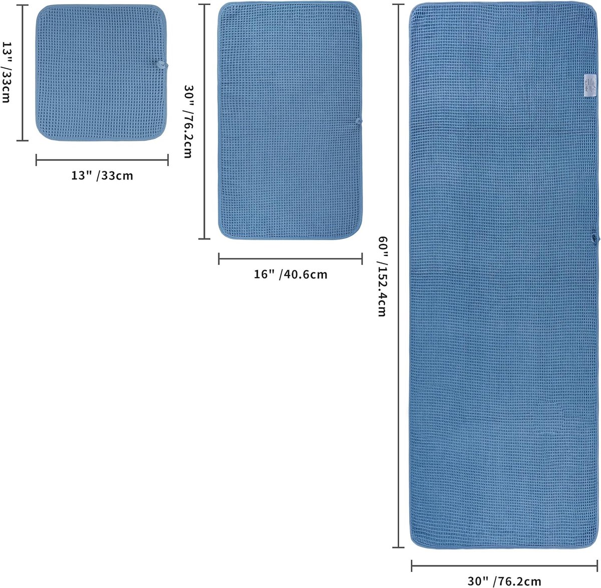 Badhanddoeken set van 6 - Microfiber wafel - Sneldrogend - Extra zacht gevoel - SnelShoppen